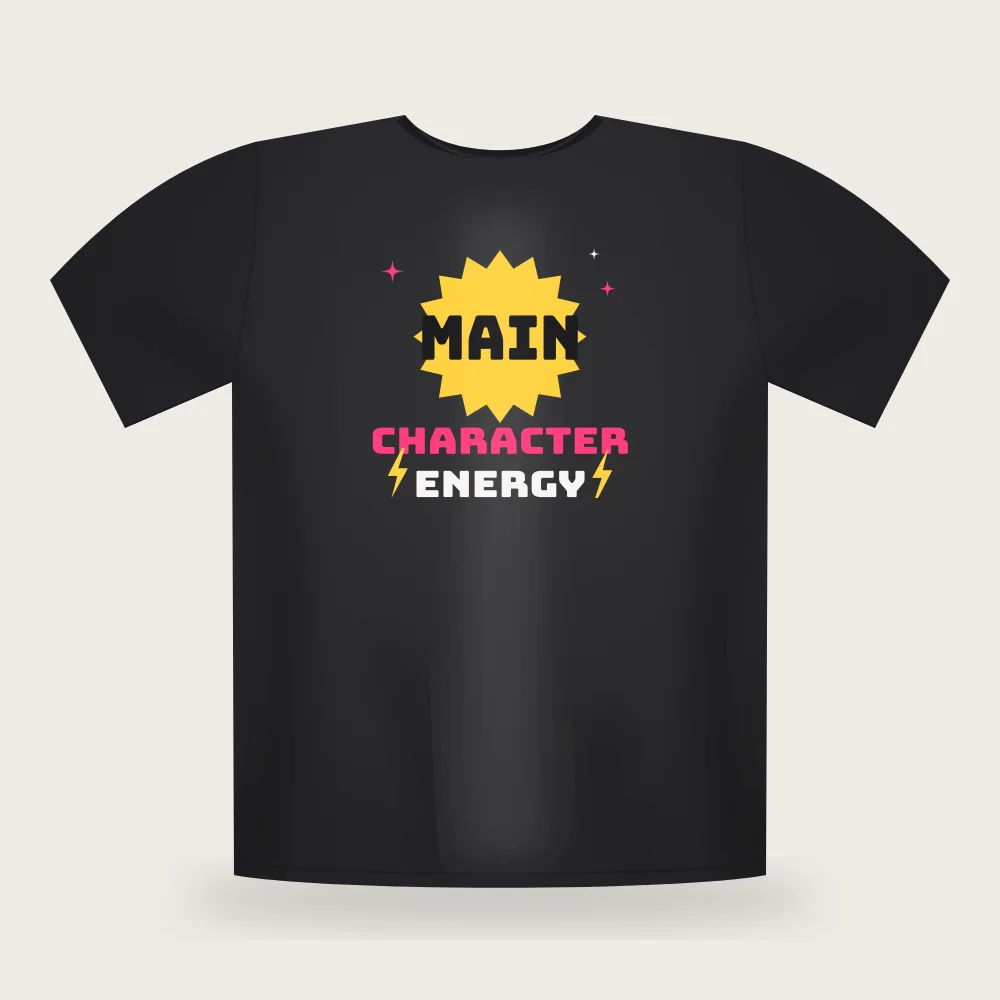 Main Character Energy tee in Black