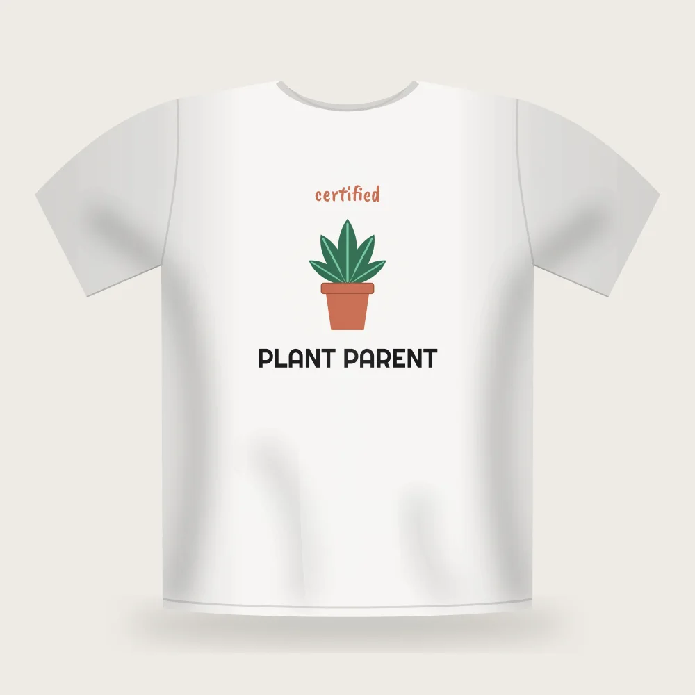 Plant Parent tee in White