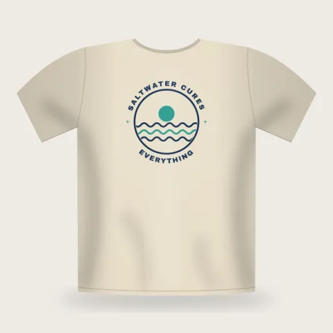 Saltwater Cures Everything graphic T-shirt