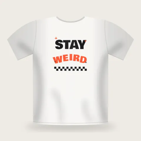 Stay Weird graphic T-shirt