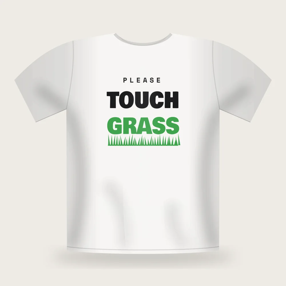 Touch Grass tee in White